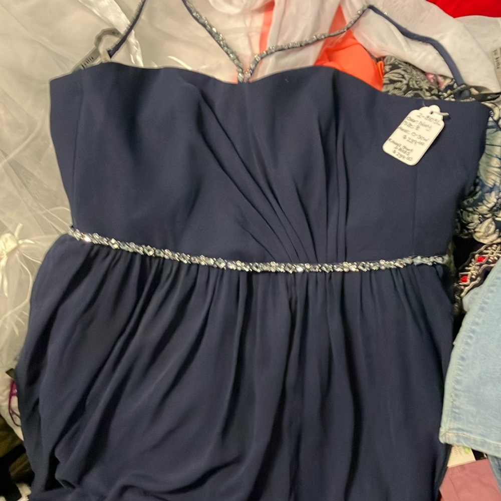 Ladies, beautiful, long blue party dress size 8 by Alfred Angelo